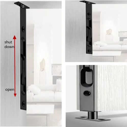 Miniatura 3 de szhdxsy - Pestillo oculto y perno de acero inoxidable 304 de 6 pulgadas (5.9 in) de seguridad para puerta, cerradura de perno deslizante de puerta