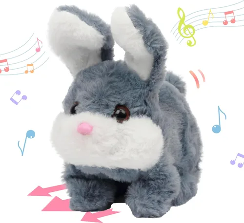 Miniatura 50 de Hopearl - Juguete de peluche electrónico interactivo de unicornio con sonidos y movimientos, camina y tiene un cuerno luminoso; regalo para niños