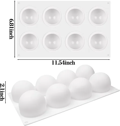 Miniatura 2 de Molde de Silicona para Pastel Esférico, Moldes de Pastel Mousse de Bola 3D para Hornear, Moldes de Postre Francés de Chocolate Fondant para Dulces