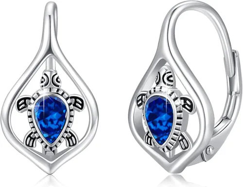 Aretes de plata de ley 925 con diseño de tortuga, elefante, colibrí, flamenco, con diseño de animales, hipoalergénicos, regalo diario para mujeres y