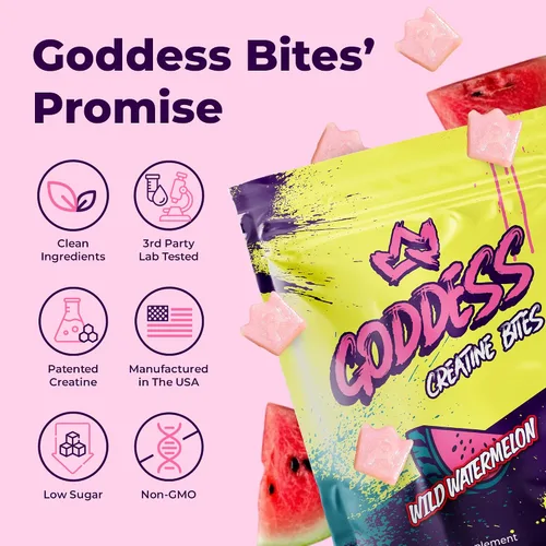 Miniatura 6 de Primal Queen Goddess Gomitas de Creatina – Creatina masticable baja en azúcar para mujeres Construye glúteos y músculos, recuperación más rápida