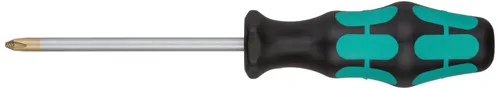Wera 05008720001 Kraftform Plus 350 PH Phillips destornillador, punta láser, cabezal PH 2, longitud de hoja de 4 pulgadas