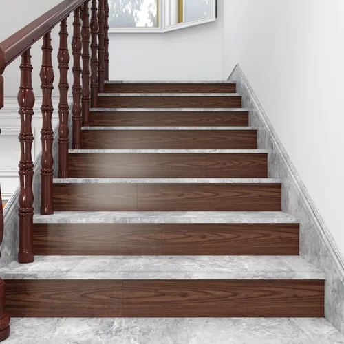 Miniatura 6 de Livelynine Azulejos de vinilo para despegar y pegar, tablones impermeables de madera de cerezo de 6 pulgadas x 3 pies, 4 unidades de azulejos