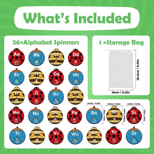 Miniatura 6 de Kasfalci Tarjetas del alfabeto, juguetes de aprendizaje del alfabeto, aprendizaje ABC para niños pequeños, juego de cartas a juego, palabras a