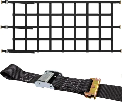 US Cargo Control E Track - Red de carga para remolque de 82" x 42", red de carga ajustable de alta resistencia con Cambuckles para sistemas E-Track