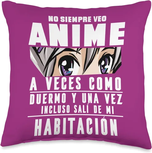 Regalos Originales Manga Anime Para Chicas Chicos No Siempre Veo Anime para Ver Manga Mujer Niño Niña Almohada 16 x 16 pulgadas, Multicolor
