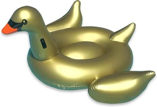 Miniatura 14 de SWIMLINE Flotador Original 90621 de Cisne Inflable Gigante para Piscina Flotador Montable de Descanso con Patas Estables Alas Grande Montable