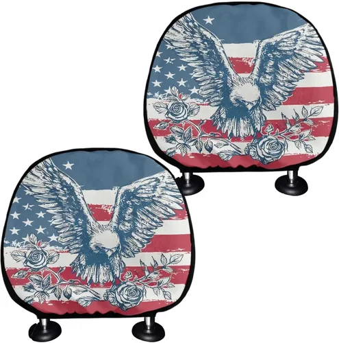 Miniatura 37 de Funda personalizada para reposacabezas de asiento de automóvil, regalos personalizables, transpirables, paquete de 2 fundas de cojín para asiento