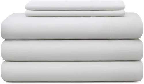 Miniatura 15 de Juego de sábanas de algodón de 28 pulgadas con bolsillo profundo de rayas blancas de 5 piezas con 2 fundas de almohada, 800 hilos