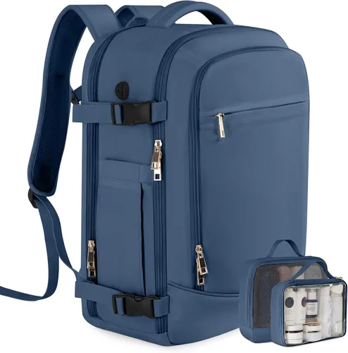 Miniatura 11 de Rinlist Mochila de viaje grande para hombres y mujeres, mochila de transporte aprobada por la aerolínea TSA, mochila de transporte informal de 40 L