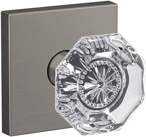 Miniatura 14 de Schlage Custom FC21 ALX 716 COL Alexandria - Pomo de cristal con moldura Collins para pasillos y cerraduras de cama, bronce envejecido