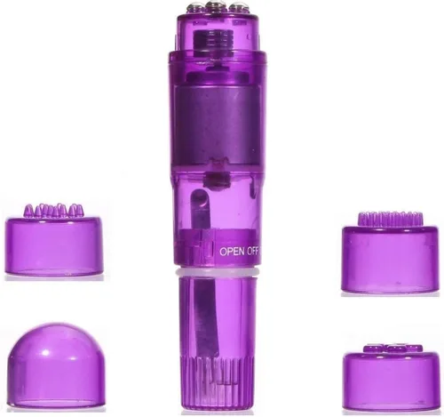 Miniatura 8 de Pequeño mini masajeador portátil para cara corporal, cuello, cabeza, masaje de espalda con 4 cabezas (1 unidad, azul)