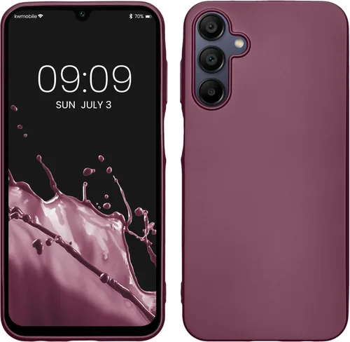 Miniatura 81 de kwmobile Funda compatible con Samsung Galaxy A23 4G / 5G - Funda de silicona TPU metálica suave y delgada - Rojo oscuro metálico