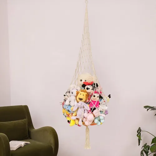 Organizador de almacenamiento de juguetes de peluche, hamaca de animales de peluche, red de exhibición de juguetes de felpa para guardería, sala de