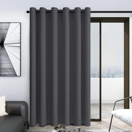 Miniatura 29 de Deconovo Cortina opaca, para oscurecer la habitación Gris claro