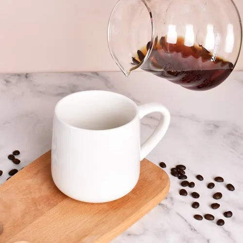 Miniatura 5 de Bosmarlin Taza de café grande de cerámica brillante, taza de té blanca para oficina y hogar, 18 onzas, adecuada para lavavajillas y microondas, 1