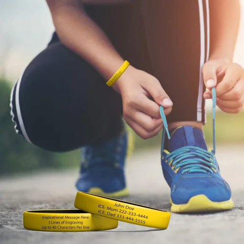 Miniatura 5 de Pulsera de identificación de alerta resistente al agua, personalizada, para hombres, mujeres y niños
