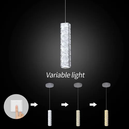 Miniatura 5 de Lámpara de techo LED de cristal, moderna lámpara de techo semiempotrada para sala de estar, comedor, dormitorio, isla de cocina, entrada