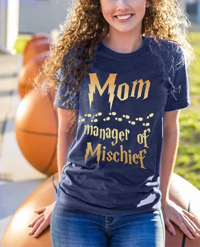Miniatura 3 de Camiseta divertida para mujer, camiseta de gerente de travesuras, camiseta fantástica para mamá, mago, camiseta mágica para el día de la madre