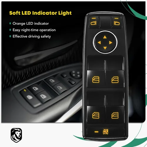 Miniatura 5 de YHTAUTO Interruptor de ventana principal eléctrico de repuesto para Mercedes-Benz C230 C250 C300 C350 C63 E350 E550 E63 AMG 2009-2012, 3 pines, sin