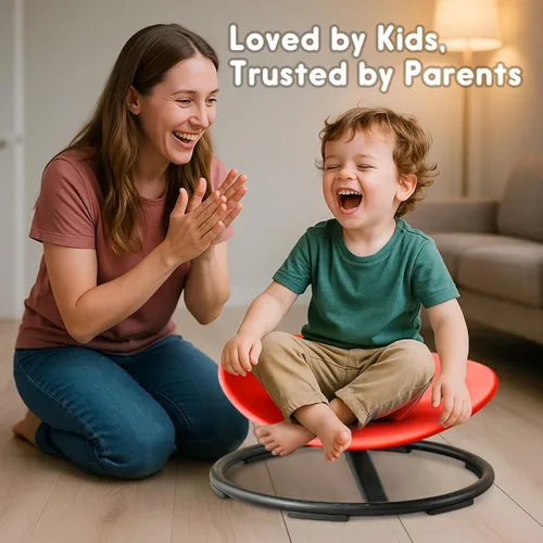Miniatura 3 de Silla giratoria sensorial para niños con autismo de 3 años en adelante, silla giratoria para sentarse y girar para niños con TDAH, sillas