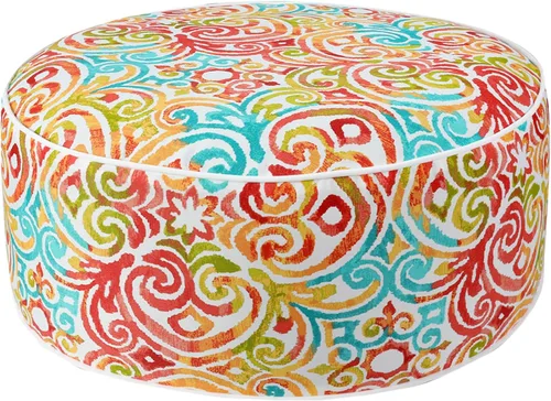 Miniatura 18 de FUNHOME Taburete inflable otomano con asa, reposapiés para todo tipo de clima, asiento de 20 pulgadas de diámetro x 9 pulgadas de alto, taburete