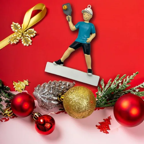 Miniatura 6 de Regalo de pickleball – Regalo de jugador de pickleball para hombres – Papá Abuelo Entrenador – Adorno de árbol de Navidad