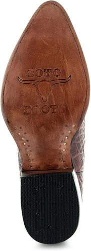 Miniatura 4 de Soto Boots Botas vaqueras con estampado de cola Gator H7006 para hombre
