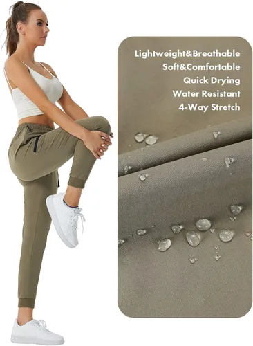 Miniatura 3 de Pantalones deportivos versátiles de senderismo para mujer, de secado rápido, con bolsillos tipo cargo, para atletismo, entrenamiento, ropa