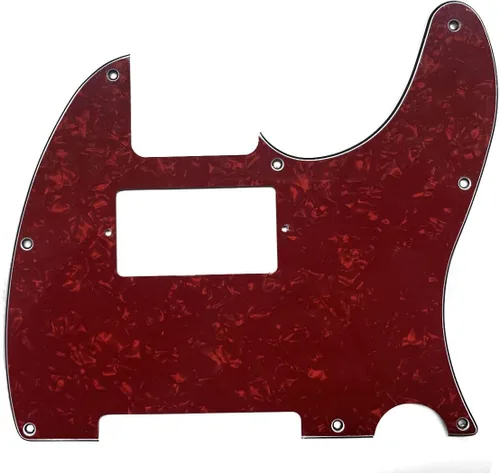 Miniatura 23 de KAISH - Carcasa de 8 agujeros para guitarra Tele Humbucker, golpeador blanco de 3 capas para Telecaster de EE. UU./México