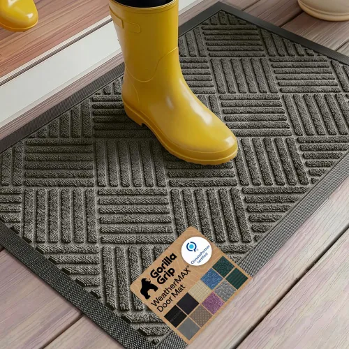Miniatura 114 de Gorilla Grip - Tapete WeatherMax todoterreno 100% impermeable, caucho natural, resistente a manchas y decoloración, perfil bajo, interior y Grafito