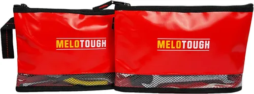 MELOTOUGH Material impermeable 12 pulgadas bolsa de herramientas con cremallera paquete de 2, bolsa de herramientas multiusos para herramientas
