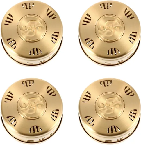 Ipetboom Kit de caja de moxibustión de cobre portátil, 4 piezas, temperatura ajustable, sin humo, soporte para quemador de moxa para terapia de