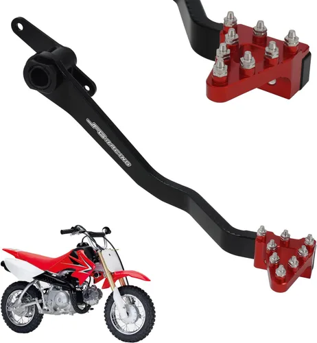 Miniatura 8 de JFG RACING Palanca de pedal de freno trasero plegable para motocicleta, CNC universal para CRF XR RM KX KLX TTR PW SSR Apollo TAO TAO SDG 50cc