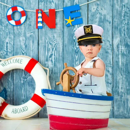Miniatura 7 de Paquete de 20 sombreros de capitán ajustables blancos marineros azul marino sombreros para Halloween Cruise Line Capitán fiesta temática cosplay