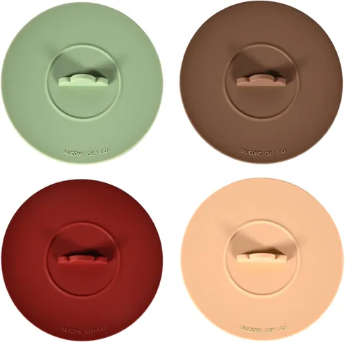Miniatura 14 de Cubiertas de silicona para tazas (set de 3), tapas de silicona multicolores para tazas, tapas flexibles para tazas, tapas para tazas calientes de 3