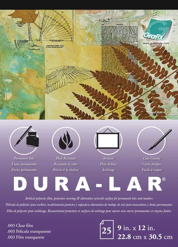 Miniatura 22 de Grafix Dura-Lar Película de 0.002", Ultra Transparente, Brillante 40" x 50', Material, Alternativa de Mylar/Acetato para, Plantillas y Plantillas