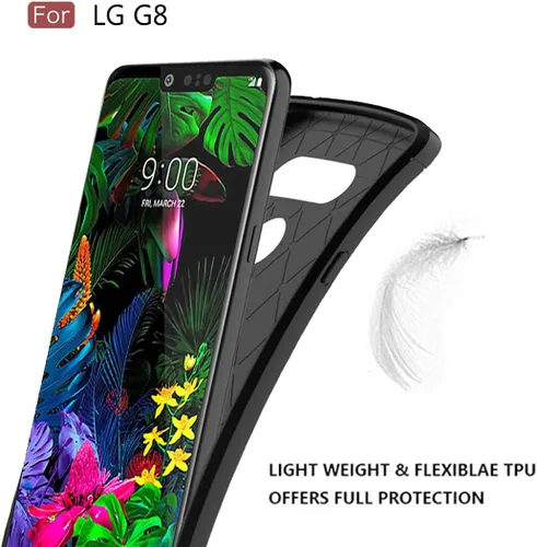 Miniatura 2 de Funda LG G8 ThinQ - TPU absorción de impactos - Biseles elevados - Negro