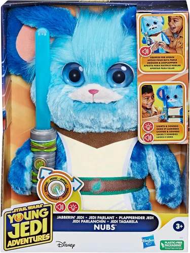 Miniatura 2 de Star Wars: Young Jedi Adventures Jabberin' Jedi Nubs, peluche electrónico, luces y sonidos, juguetes, juguetes preescolares para niños y niñas de 3
