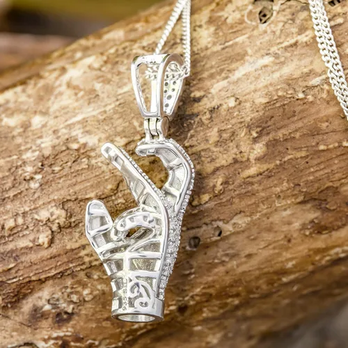 Miniatura 9 de Facet Jewel Colgante hecho a mano con circonita cúbica de 1 quilate para hombre en plata de ley 925 (VVS, 1.12 CTW), Metal Gema, Circonita Cúbica