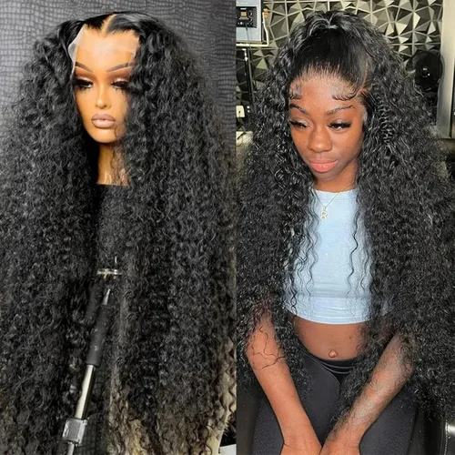 Miniatura 13 de Pelucas de cabello humano con encaje frontal HD de 13 x 6 pulgadas, cabello humano prearrancado, color negro natural, sin pegamento, peluca