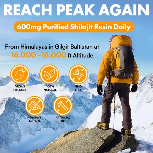 Miniatura 7 de Shilajit Resina, Shilajit para hombres y mujeres, Shilajit Orgánico - Grado Oro Potencia, con más de 85 oligominerales, ácido fúlvico y húmico, 100