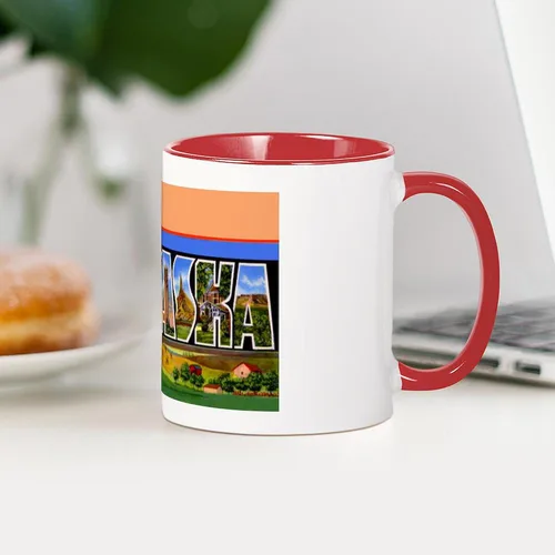 Miniatura 80 de CafePress I Love Nebraska Taza de café de cerámica de 11 oz (11.0 fl oz)