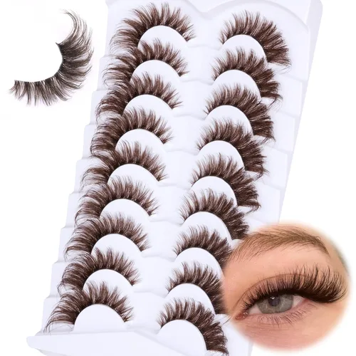 Miniatura 9 de Pestañas naturales de ojo de gato, pestañas postizas wispy de visón que parecen extensiones de pestañas de ojo de zorro, 9 pares por Zegaine