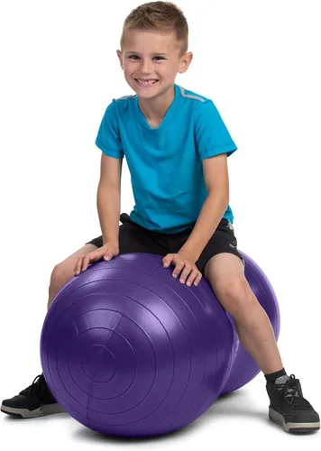 Bintiva Kids Therapy Pelota de Cacahuete - Equipo de Sala Sensorial - Asiento Oscilante para Embarazo - Terapia Física, Yoga, Ejercicio púrpura 40 x
