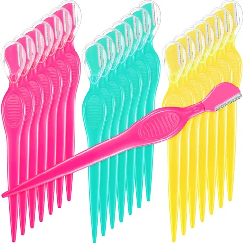 Miniatura 10 de Mudder 21 piezas de afeitadora de cejas, afeitadora facial multiusos con cubierta de precisión para mujeres, herramientas de cuidado de maquillaje
