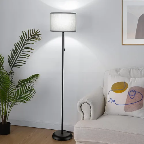 Miniatura 2 de FOLKSMATE Lámpara de pie para sala de estar, moderna lámpara LED de pie simple, luz alta minimalista para dormitorio, oficina, habitación de los Gris
