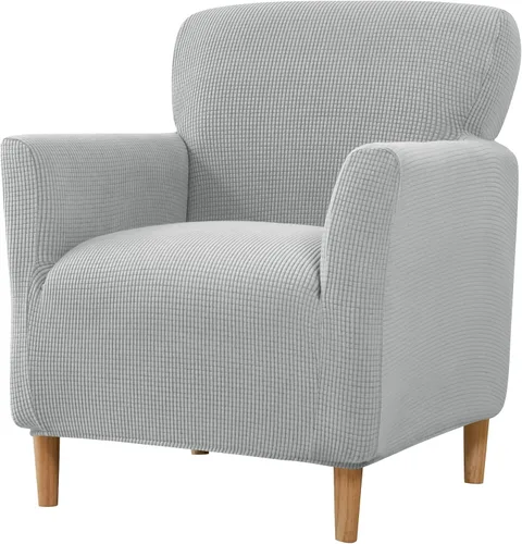 Miniatura 28 de LiveGo - Funda elástica para sillón de mediados de siglo moderno de 1 pieza, fundas de acento de jacquard para silla con brazos, fundas impermeables