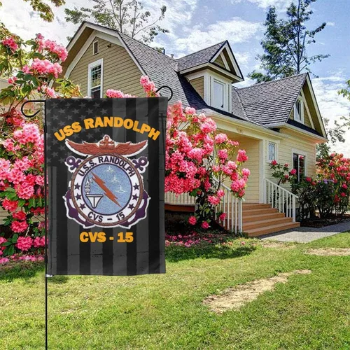 Miniatura 2 de LEILEIflag USS Randolph CVS-15 Bandera de jardín Bandera para el hogar Banderas al aire libre Bandera de doble cara