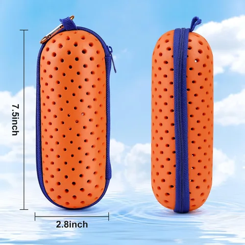 Miniatura 6 de Estuche para Gafas de Natación para Gafas de Natación, Fundas Protectoras para Gafas con Clip, Gafas de Sol, Gafas, Deportes anaranjado